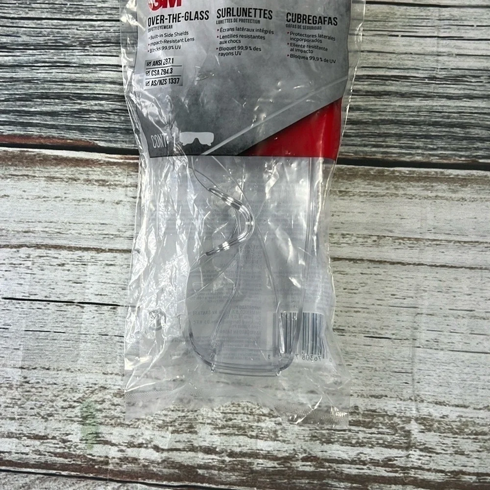 3M Clear Safety Glasses ( One Size Fit Most )